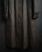 “Yves Saint Laurent” 1988-1995 Glen check linen spring long coat