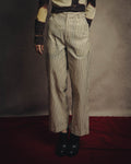 -SPECIAL- “Christian Dior” 20’s silk cotton striped straight trousers
