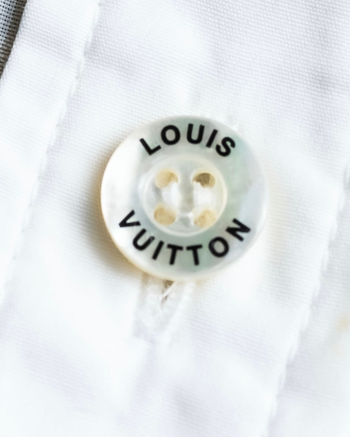 "LOUIS VUITTON" Ribbon frill design regular collar shirt