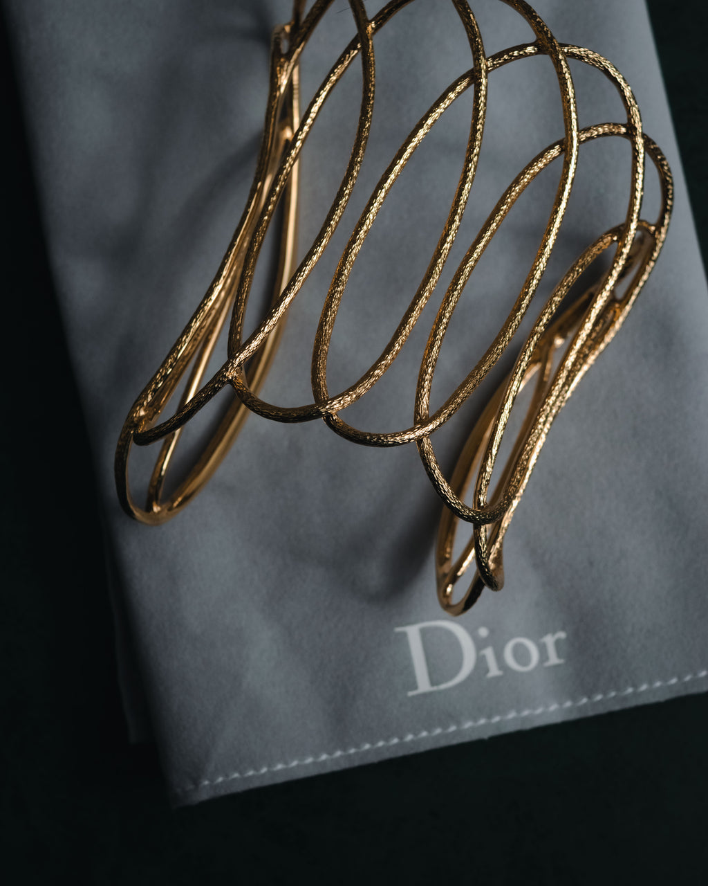–SPECIAL– "Christian Dior" 2016-19 sculptural wirework cuff bangle
