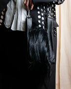 "MAISON MARGIELA" Wig fur design chain shoulder leather bag