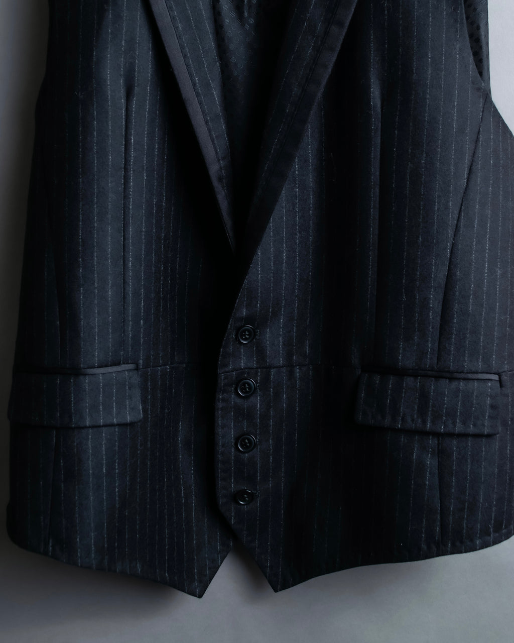 "DOLCE & GABBANA" Pattern switching peak lapel gilet