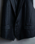 "DOLCE & GABBANA" Pattern switching peak lapel gilet