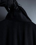 "Vintage raglan sleeve 100% cashmere stand-collar coat"