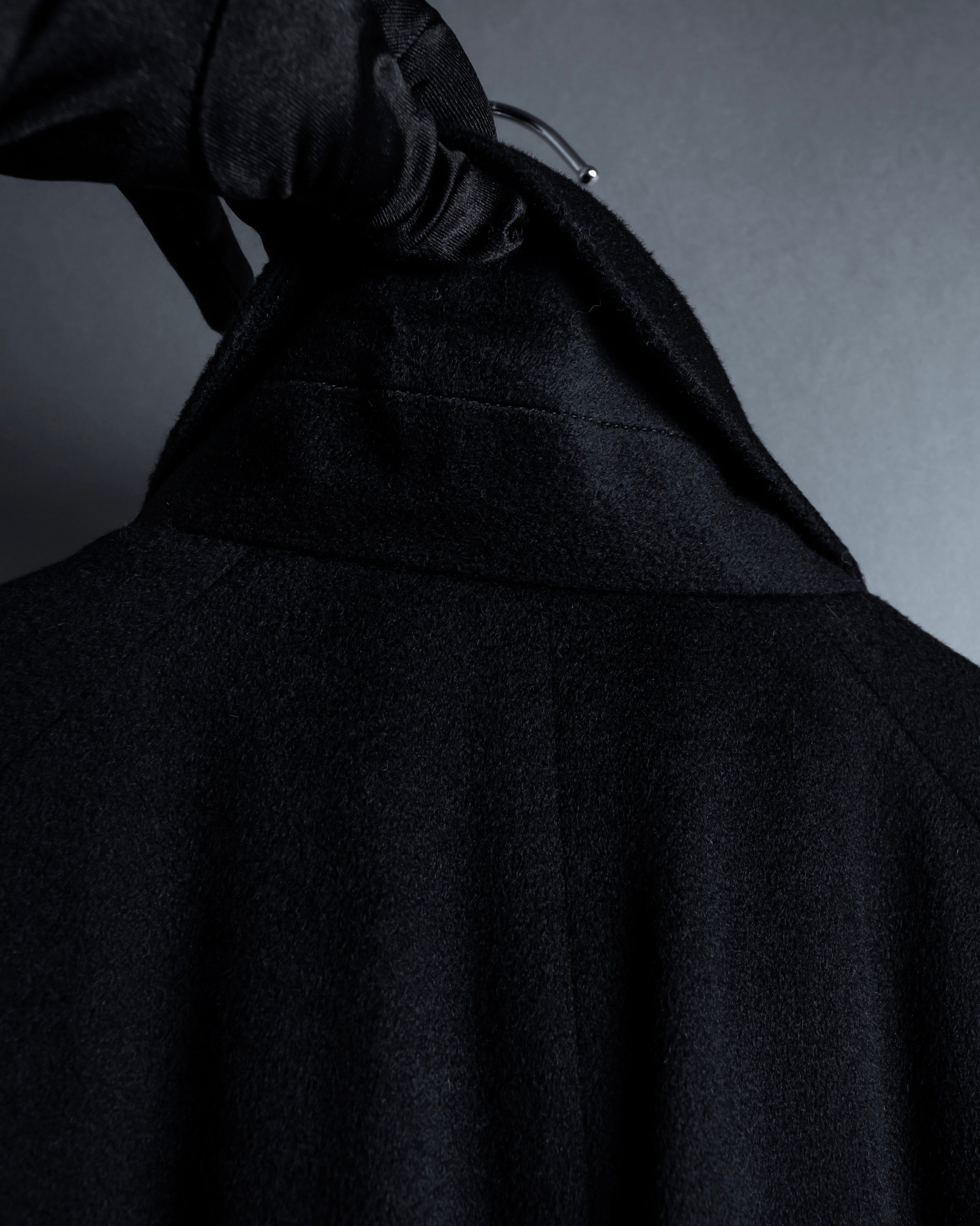 "Vintage raglan sleeve 100% cashmere stand-collar coat"