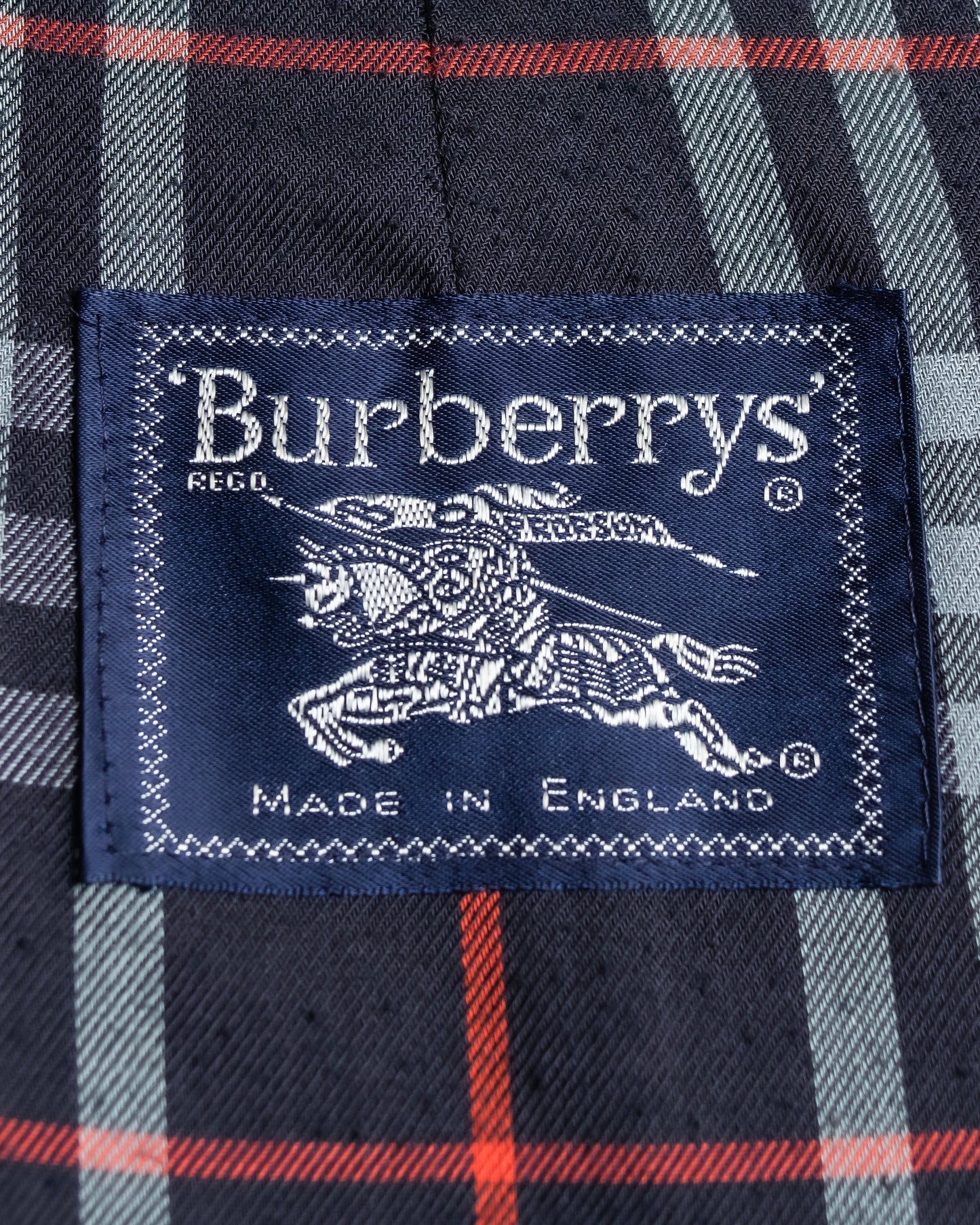 "BURBERRYS" Cotton polyester twill long length stand collar coat