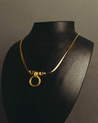 "Christian Dior" 80's-90's Gold tone rhinestone necklace