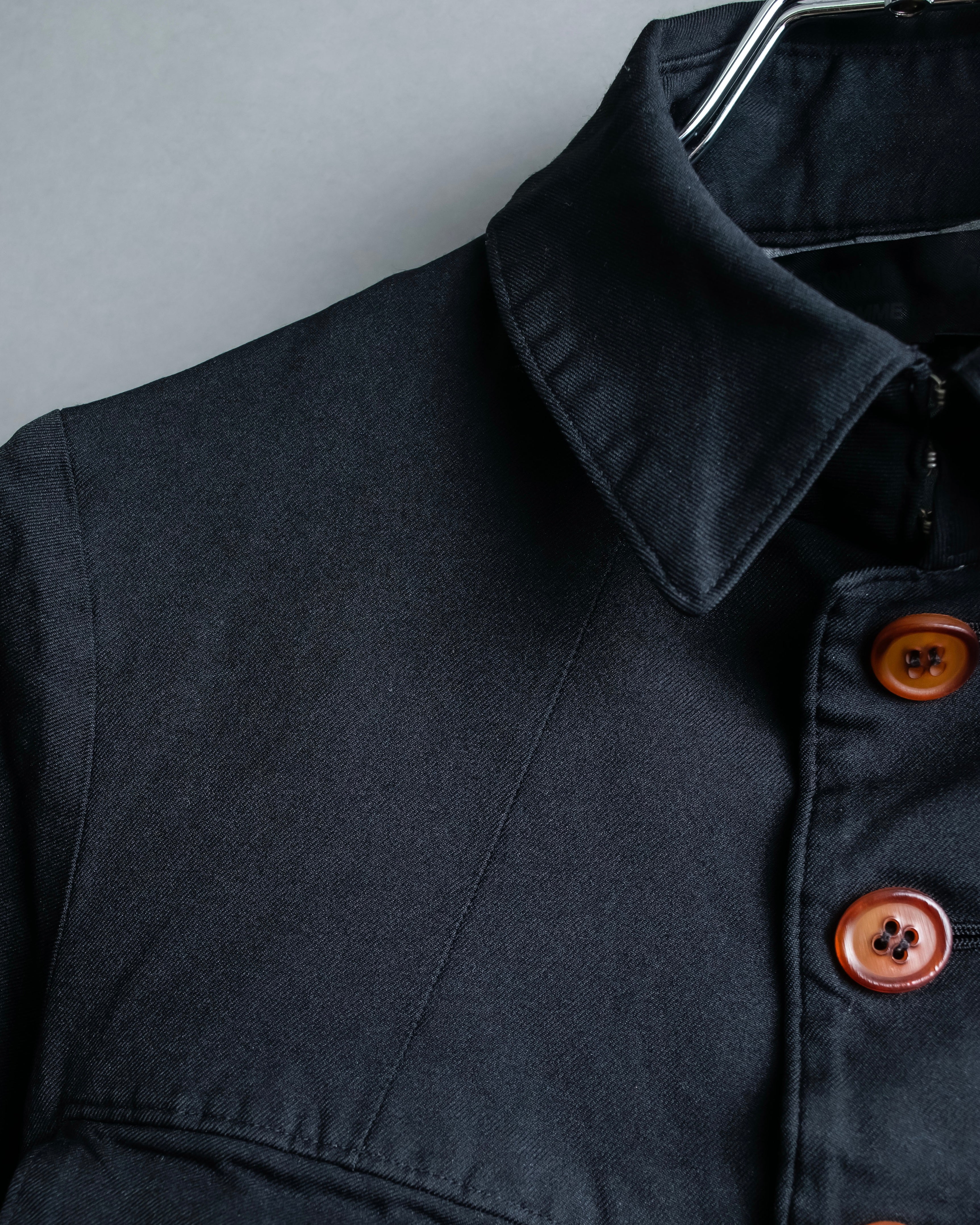 "COMME des GARCONS
COMME des GARCONS" 6 button detail raw edge jacket
