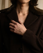 "miss Chloe" Fur collar switching design wool coat