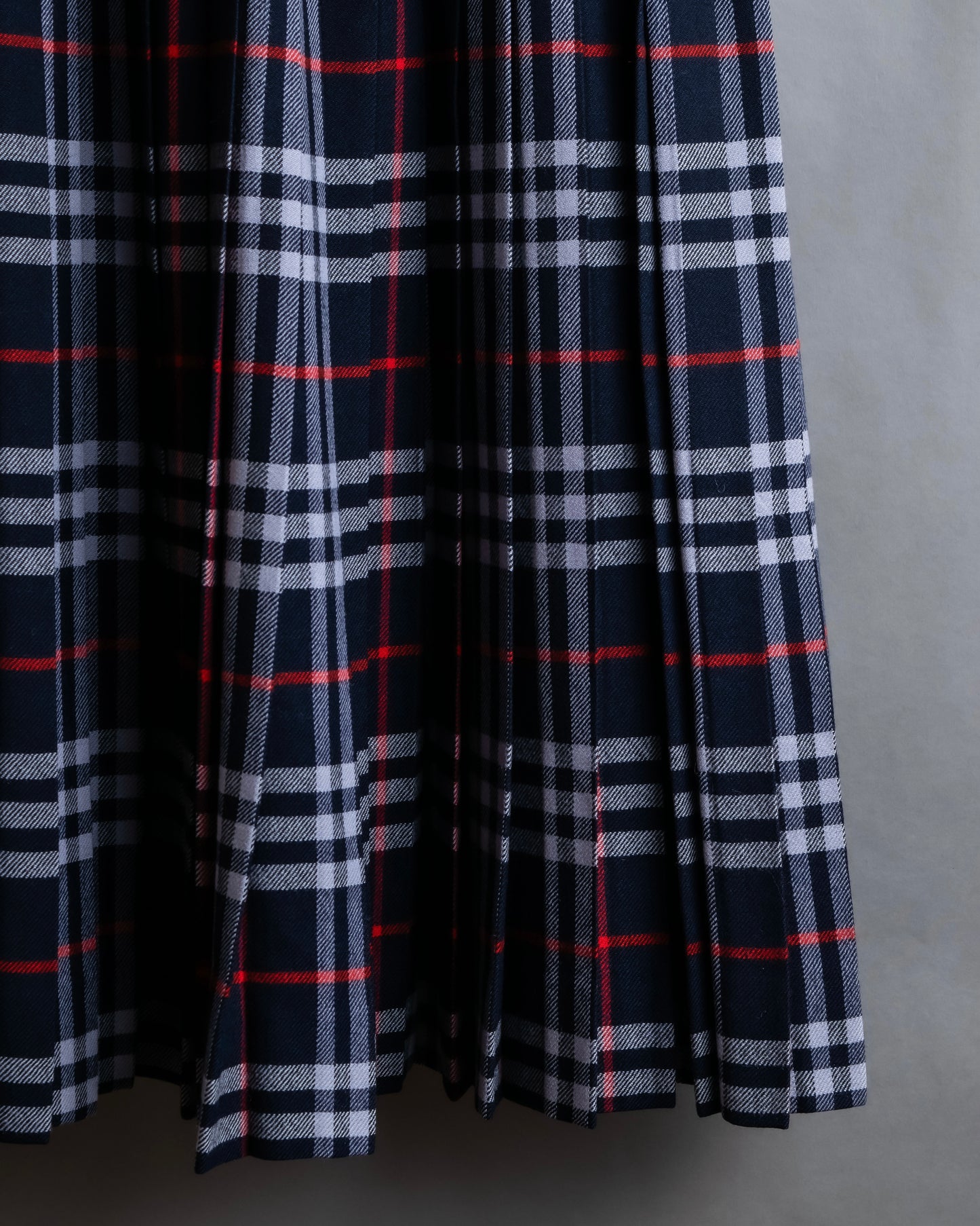 "BURBERRYS" Nova check pattern belted cropped quilted skirt