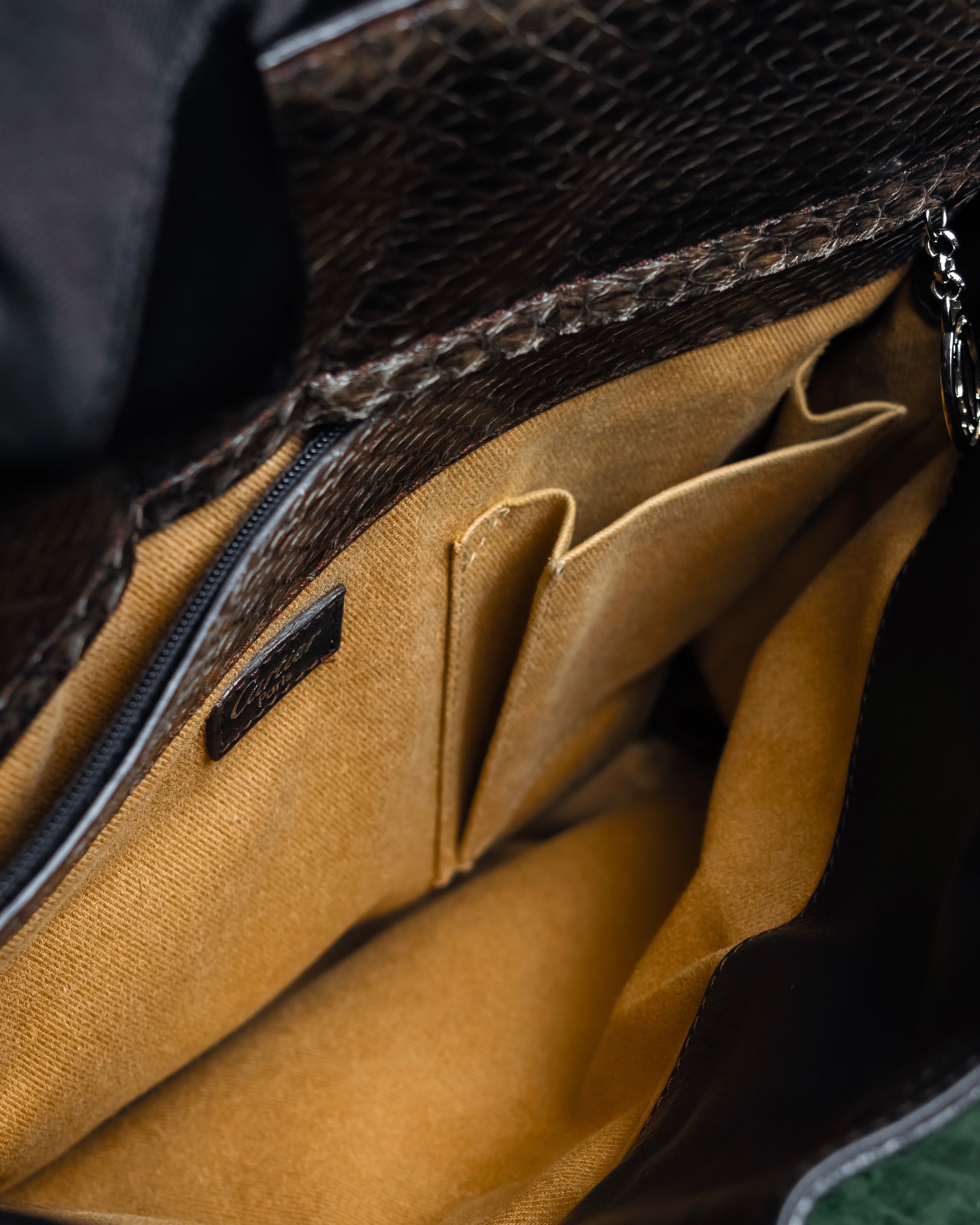 "Cartier" Marcello de Cartier python leather combination bag