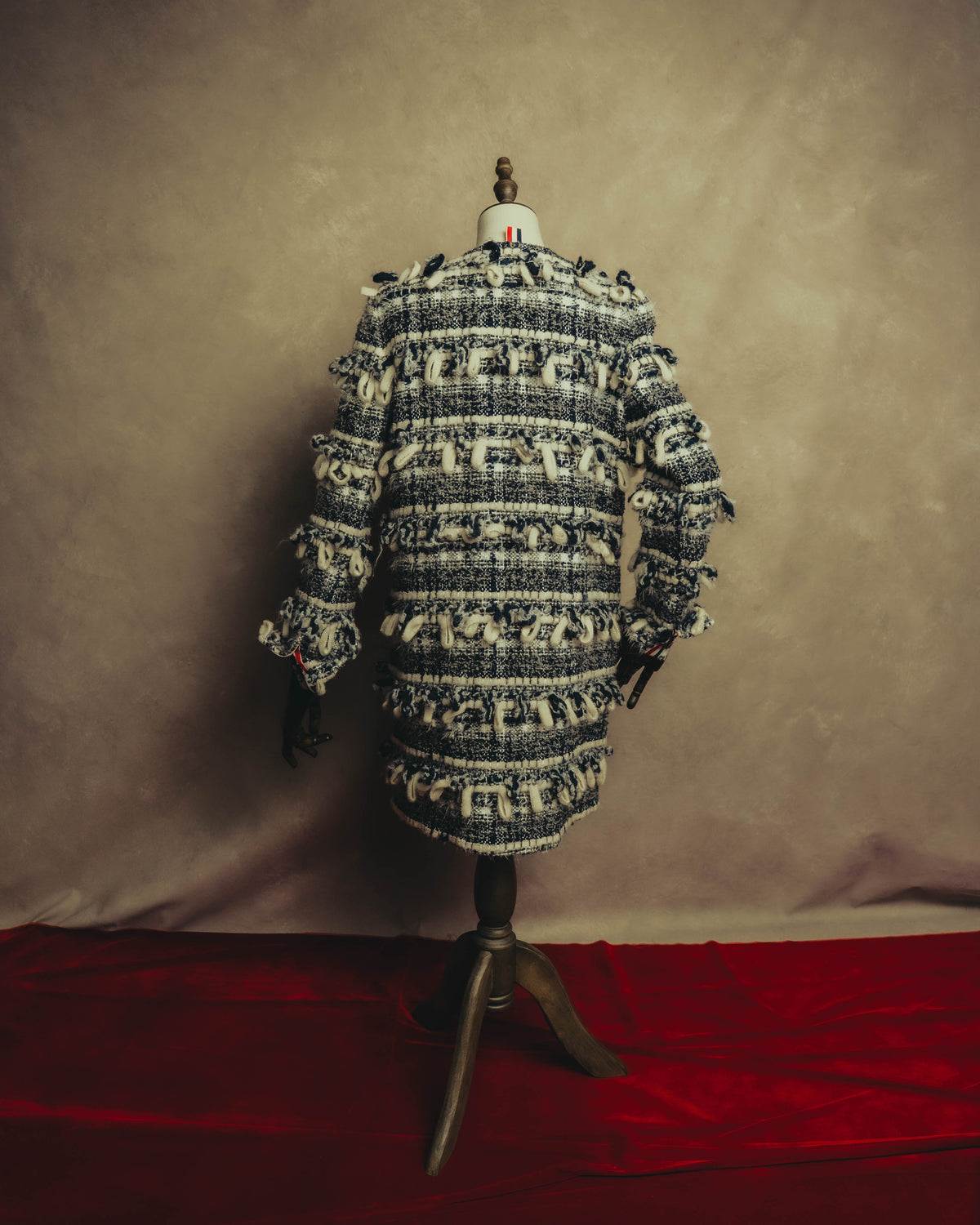 "THOM BROWNE" 2010's-20's Textured double breasted boucle coat