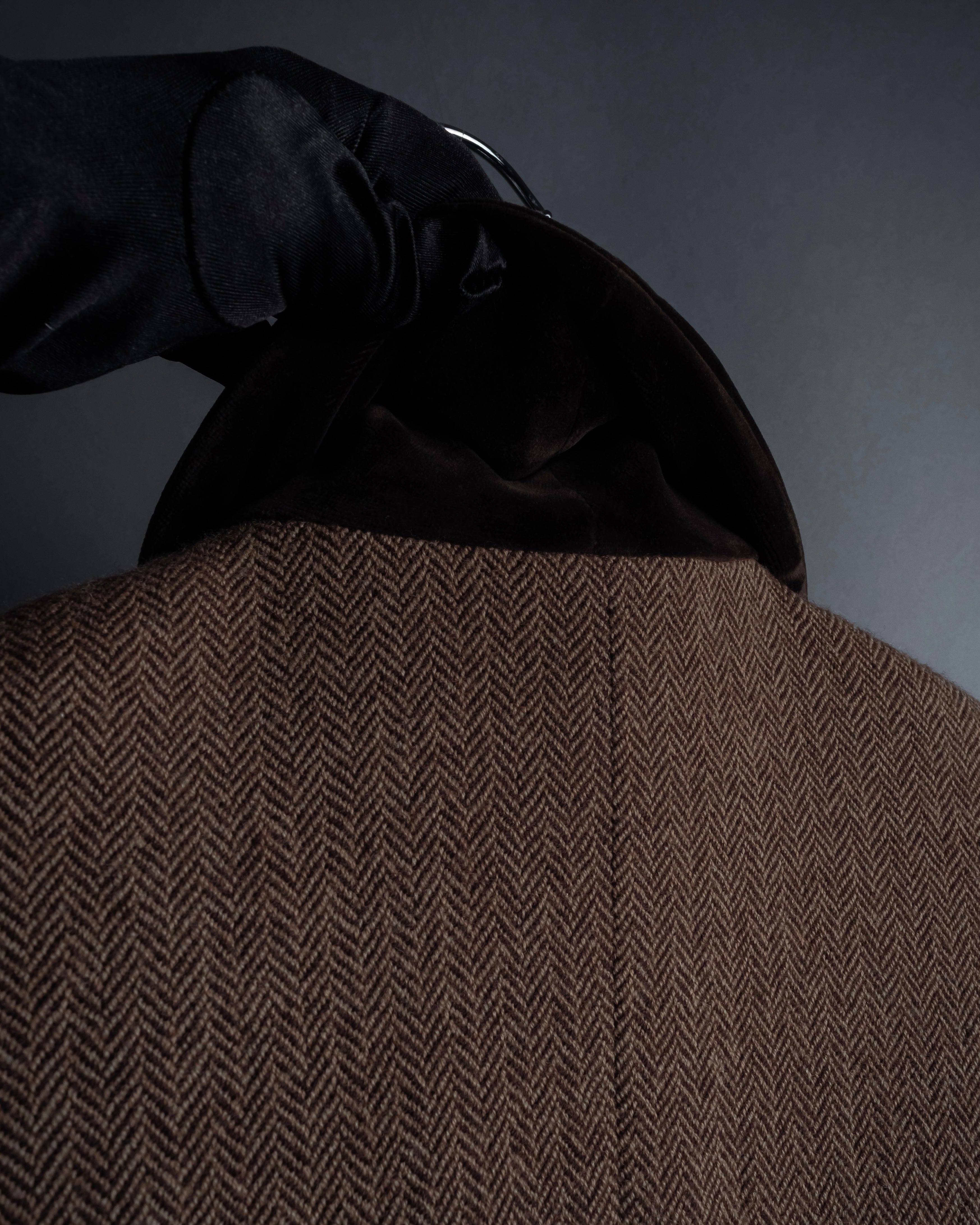 "FENDI" Velvet switching design herringbone set up