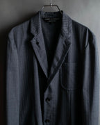 "COMME des GARCONS HOMME PLUS" 14SS modified lapel design striped jacket