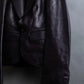 "GUCCI" Cutting design leather tailored jacket