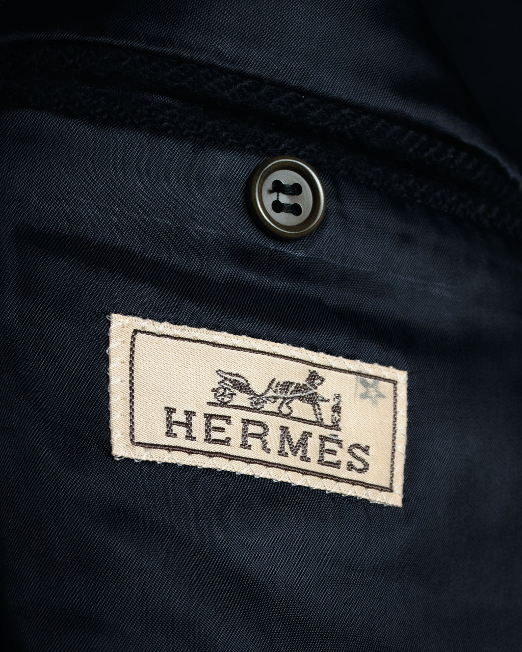 "HERMES" 90’s cashmere blend heritage vip limited tailored jacket