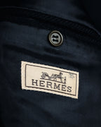 "HERMES" 90’s cashmere blend heritage vip limited tailored jacket