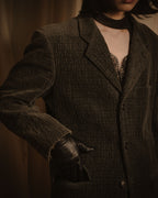 –SPECIAL– "ISSEY MIYAKE MEN" 98AW garment-pleated cotton tailoring set-up