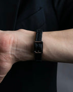 "GUCCI" Logo cat engraved leather bracelet