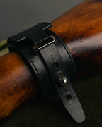 “LOEWE” 2010’s-2020’s industrial leather cuff bracelet