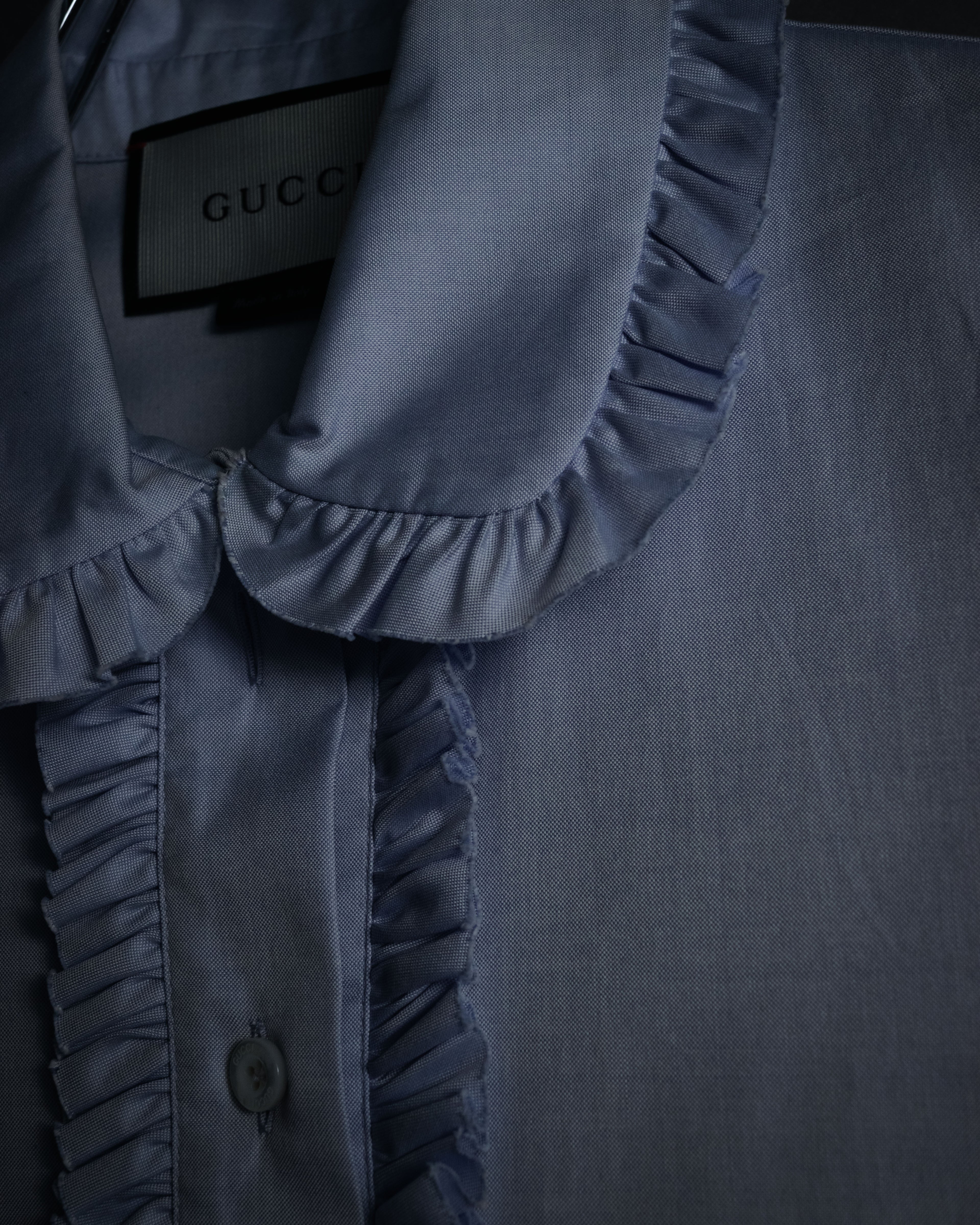 “GUCCI” 2015-2016 Ruffled collar cotton shirt