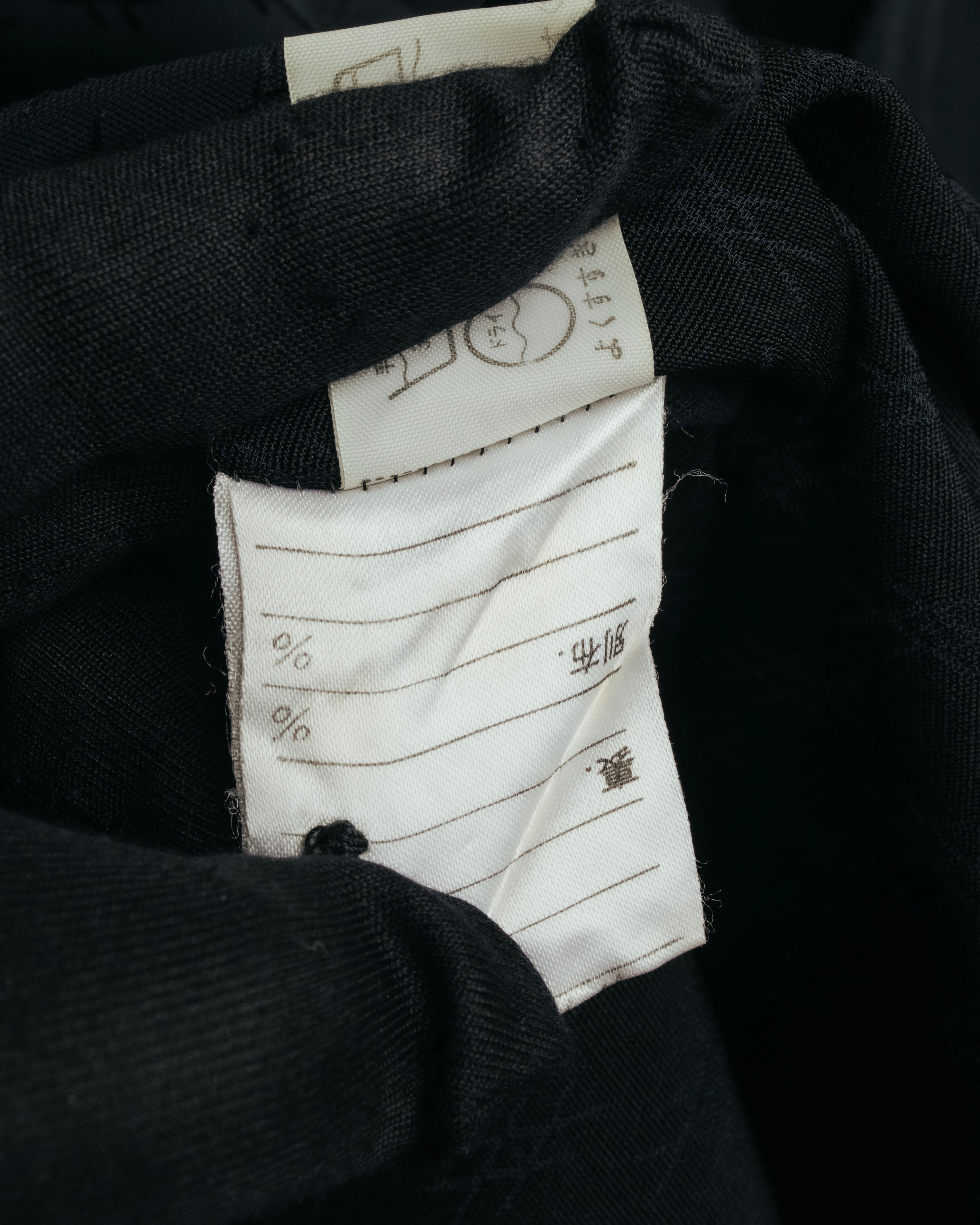 "Jean Paul Gaultier Classique" 90's Geometric jacquard total-pattern shirt with shell buttons