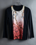 "COMME des GARCONS" Belt pattern docking design knit sew