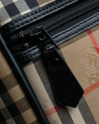 "BURBERRYS" Nova check canvas boston bag