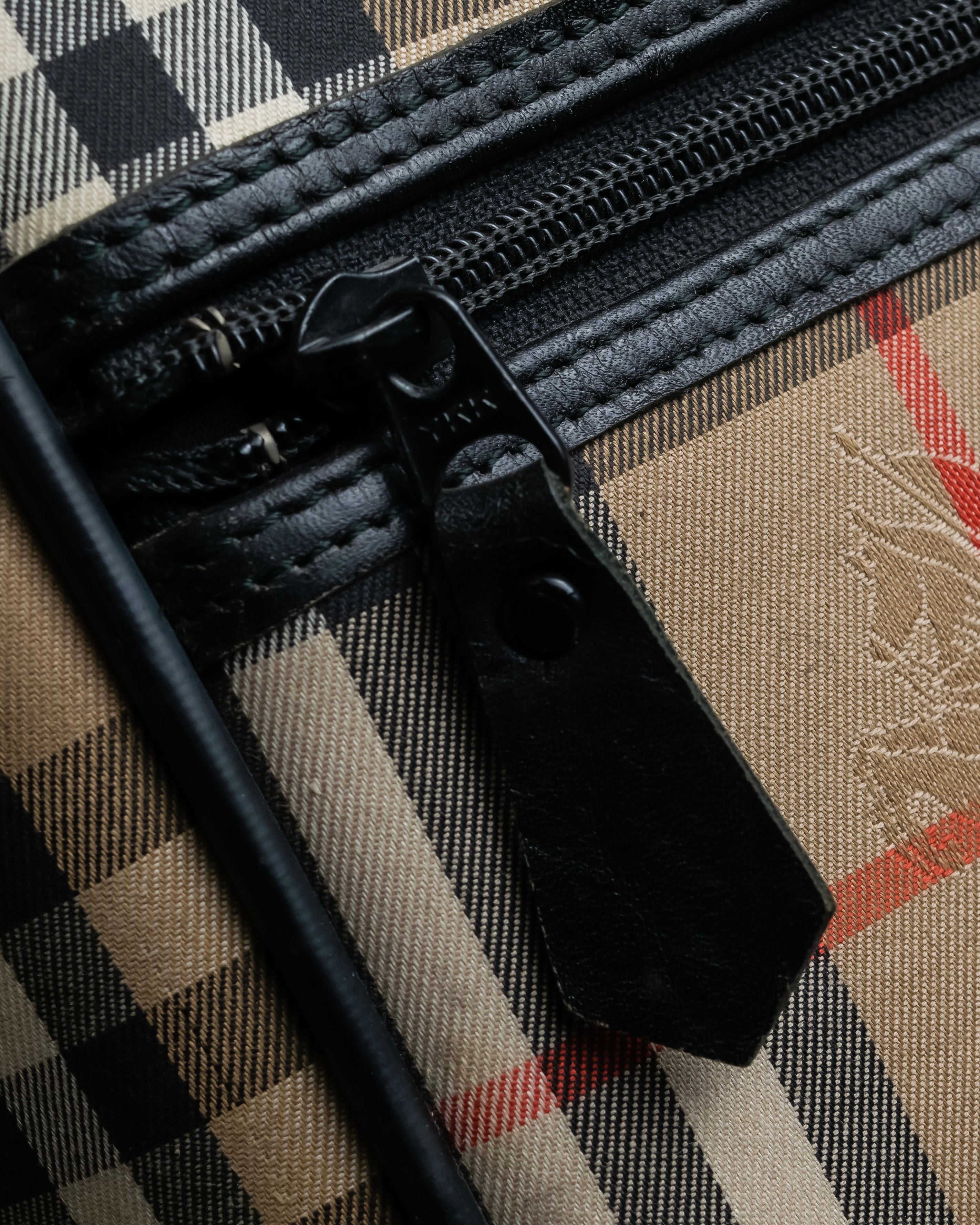 "BURBERRYS" Nova check canvas boston bag