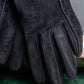 "HERMES" H motif design suede leather gloves