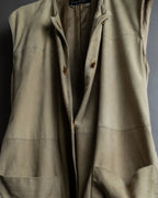 "Salvatore Ferragamo" Belted suede sleeveless dress