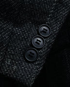 "YVES SAINT LAURENT" 70’s-80’s structured herringbone tweed tailored jacket