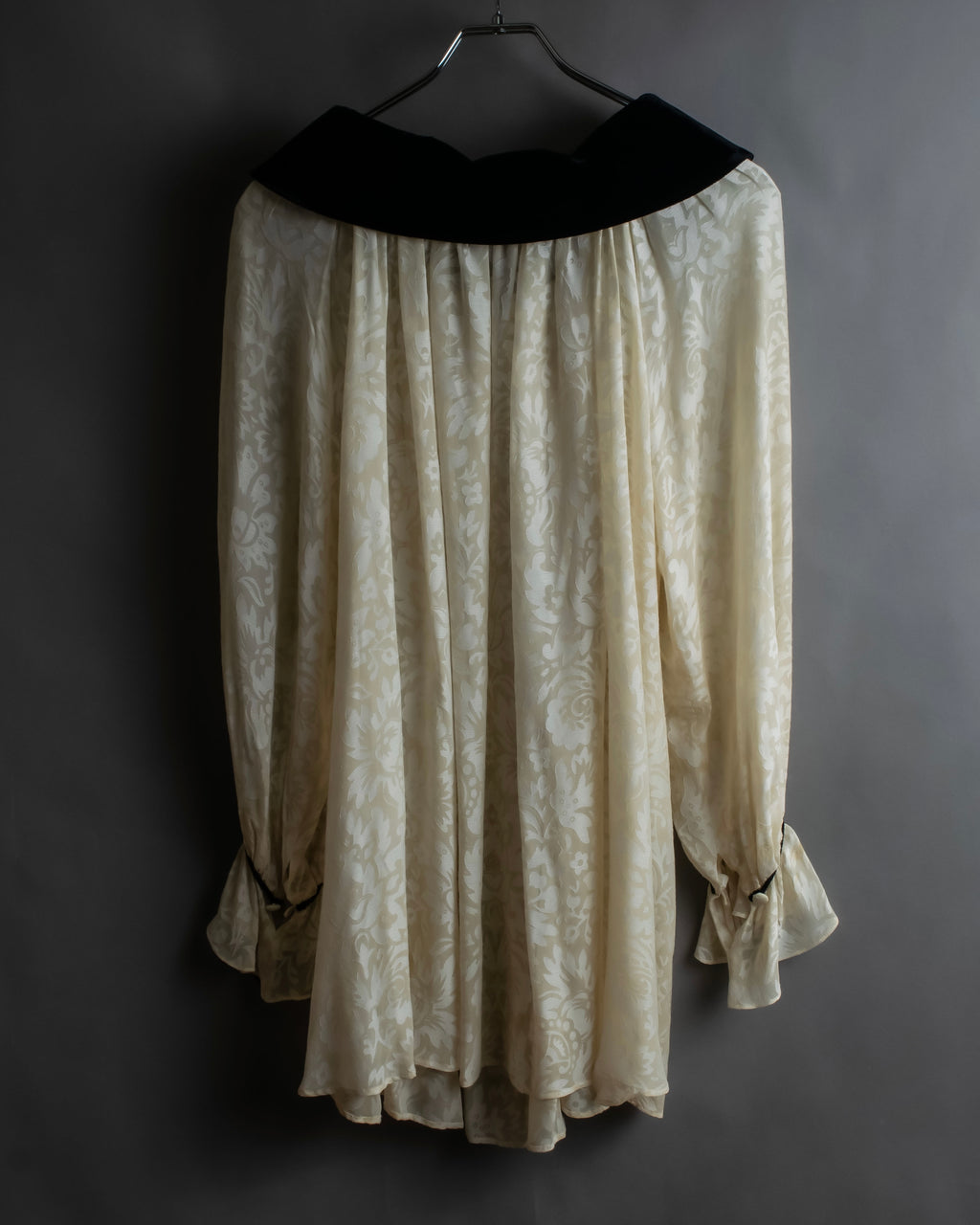 "Christian Dior" Jacquard balloon sleeve dress pullover