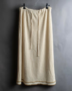 "GUCCI" Gold stripe knit maxi skirt