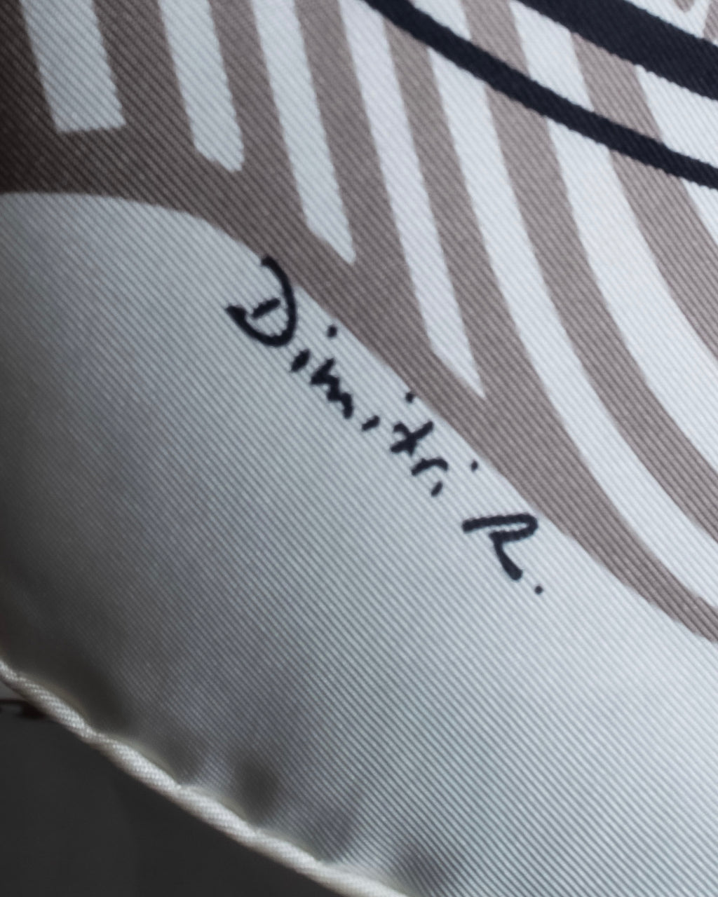 "HERMES" Zebra abstract print Carre 90 silk scarf