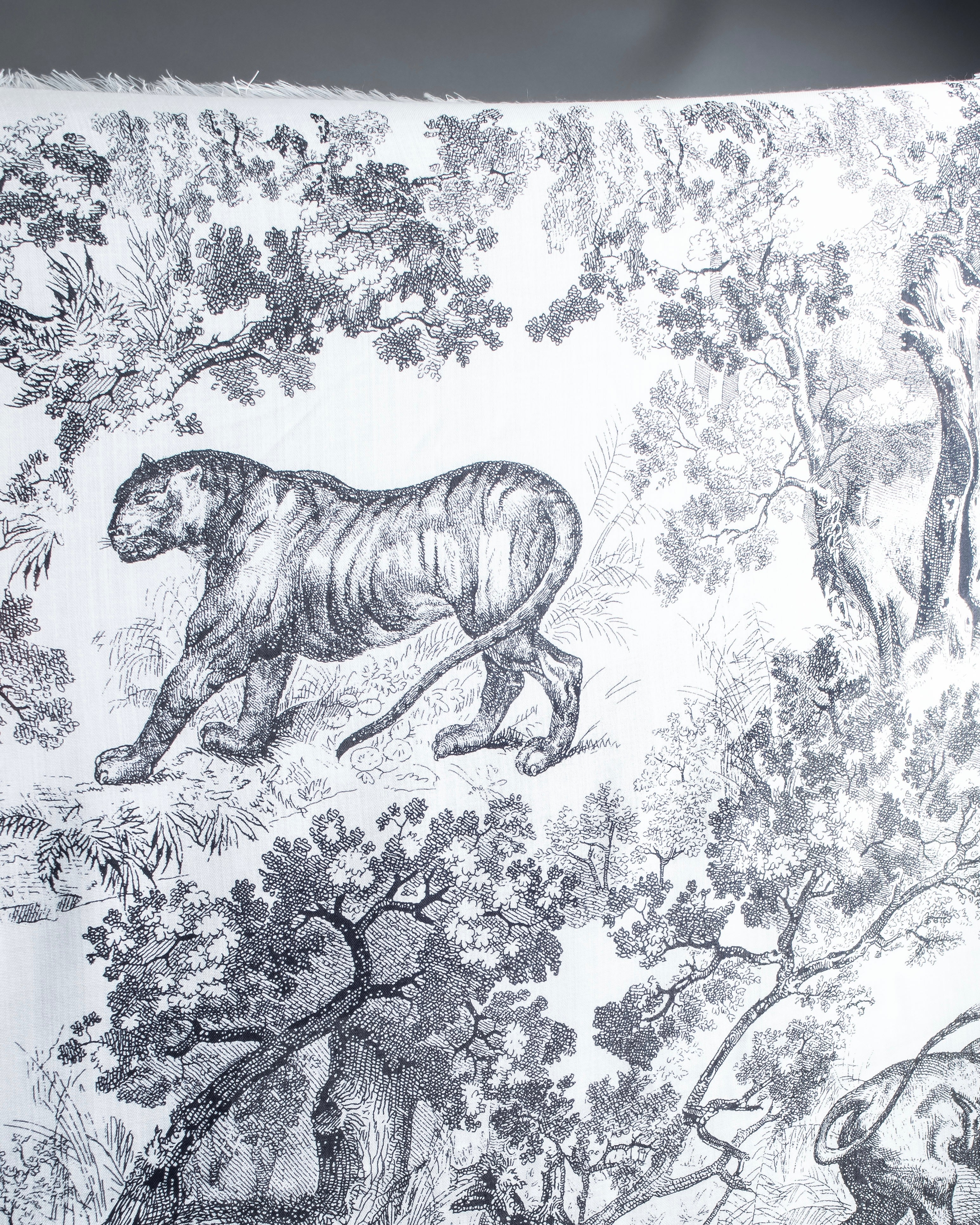 "DIOR" Toile de Jouy Sauvage Scarf