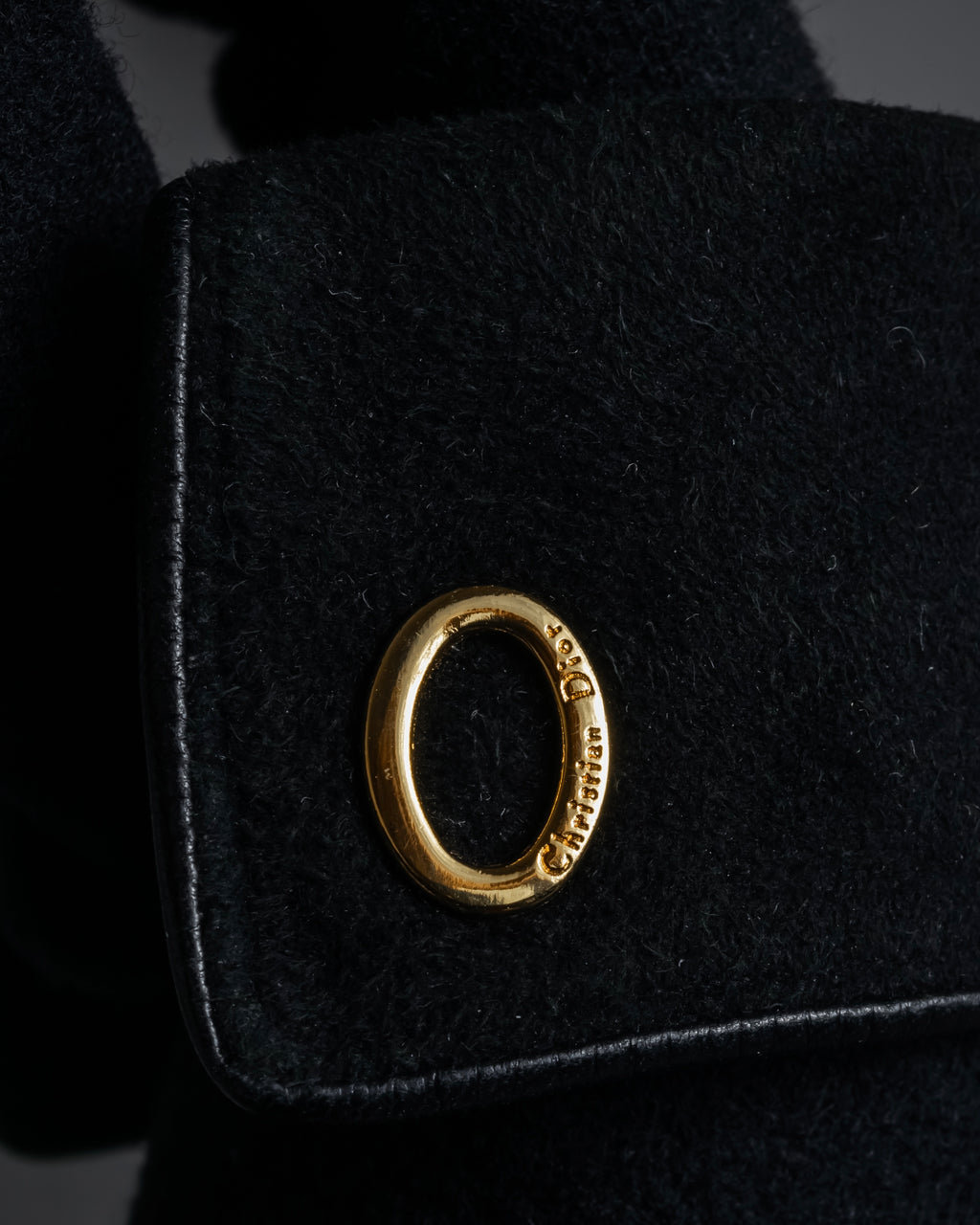 "Christian Dior" Wool and suede cuff gloves