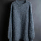 "Vintage drop shoulder shaggy knit pullover"