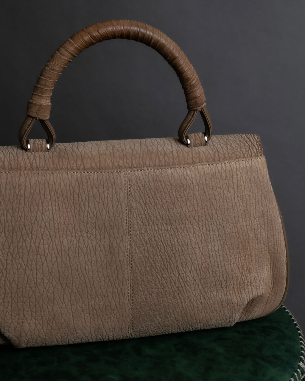 "LUCE SAINT-CLAR" Special textured leather one-handle bag
