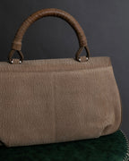 "LUCE SAINT-CLAR" Special textured leather one-handle bag
