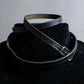 "HERMES" Single pin buckle leather narrow belt