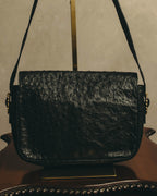 -SPECIAL- “CELINE“ 00’s-10’s Ostrich embossed leather shoulder bag