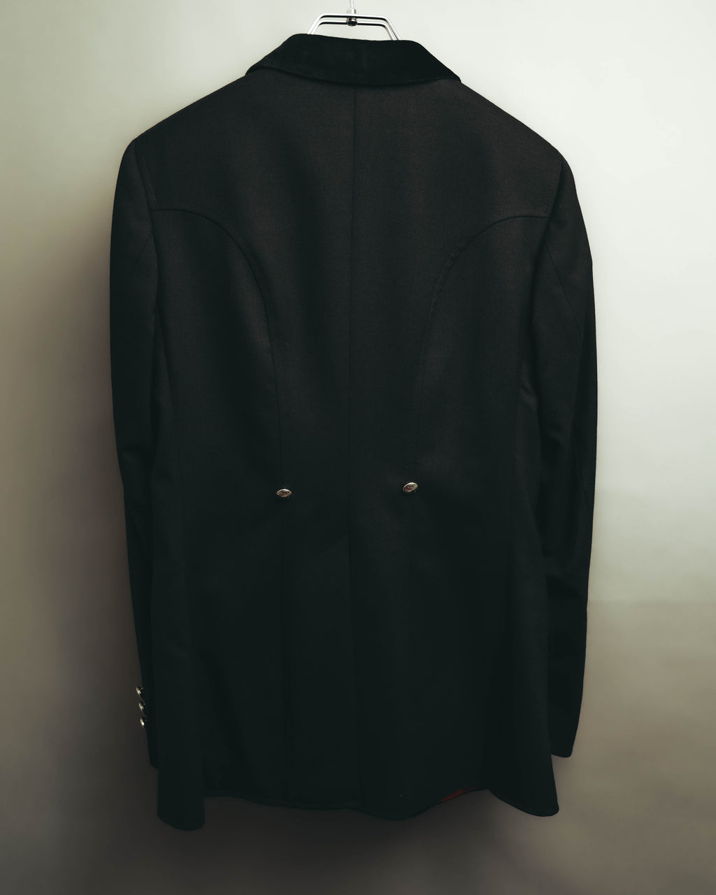 -SPECIAL- “HERMES” 00’s Technical wool equestrian jacket with red lining