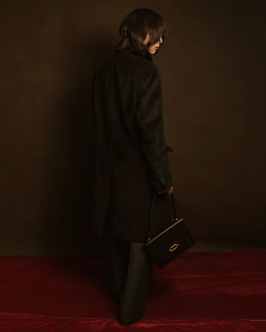 –SPECIAL– "GUCCI" 09-12’s Classically tailored llama-blend Chesterfield coat