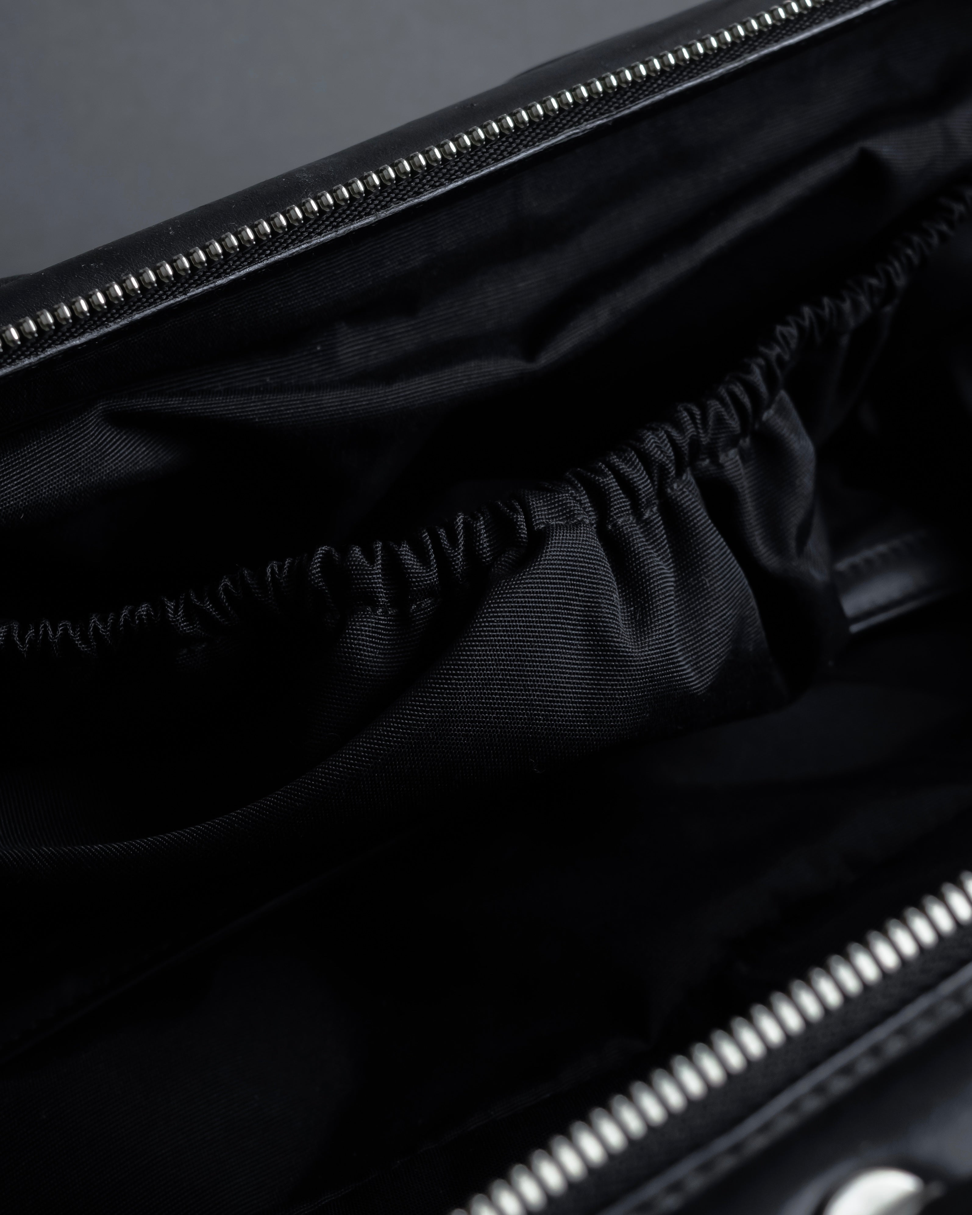 "Christian Dior" CD motif charm design gathered leather hand bag