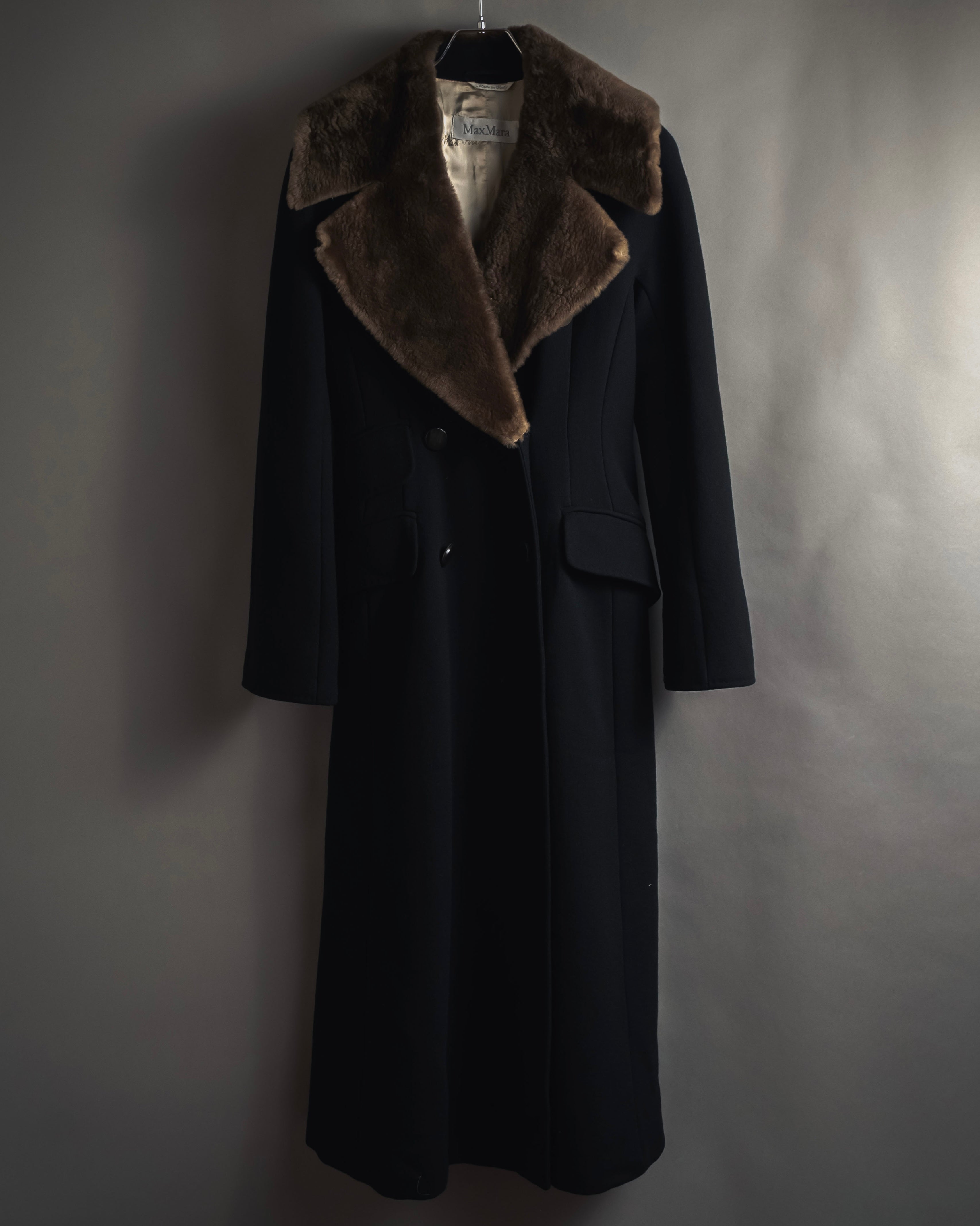 MAXMARA マックスマーラ ブラックファー風ロングコート XS MAXMARA マックスマーラ ブラックファー風ロングコート XS MAXMARA