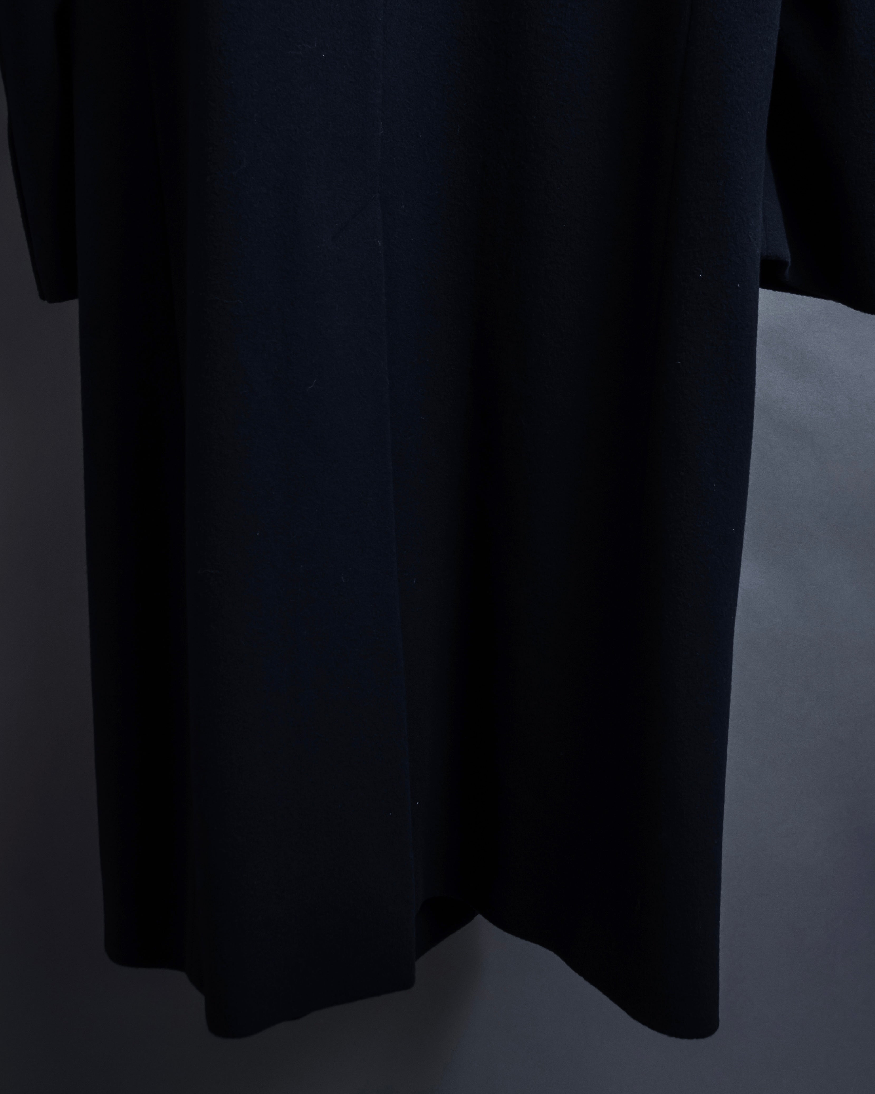 "STUDIO 0001 BY FERRE" Structured silhouette super long chester coat