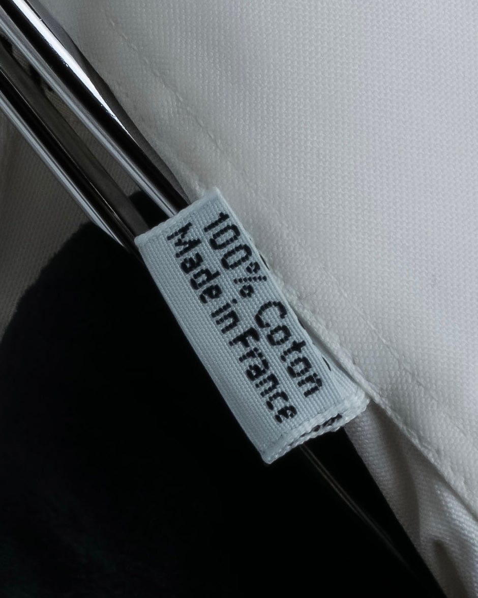 "HERMES" Yoke switching design white cotton shirt