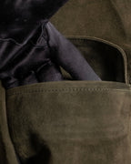 "Christian Dior" Nubuck leather oversized tailored jacket