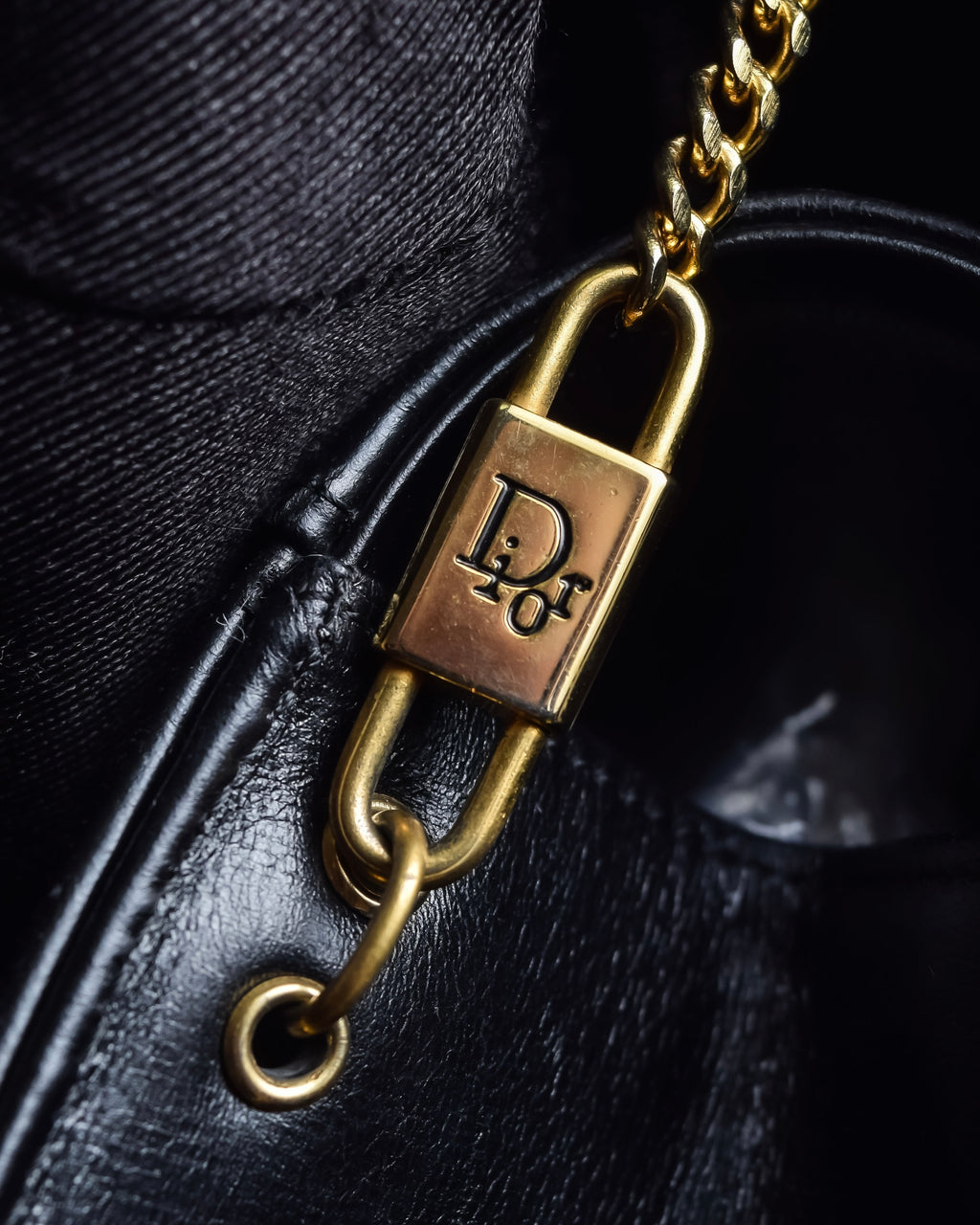 "Christian Dior" Layered flap oblique shoulder bag